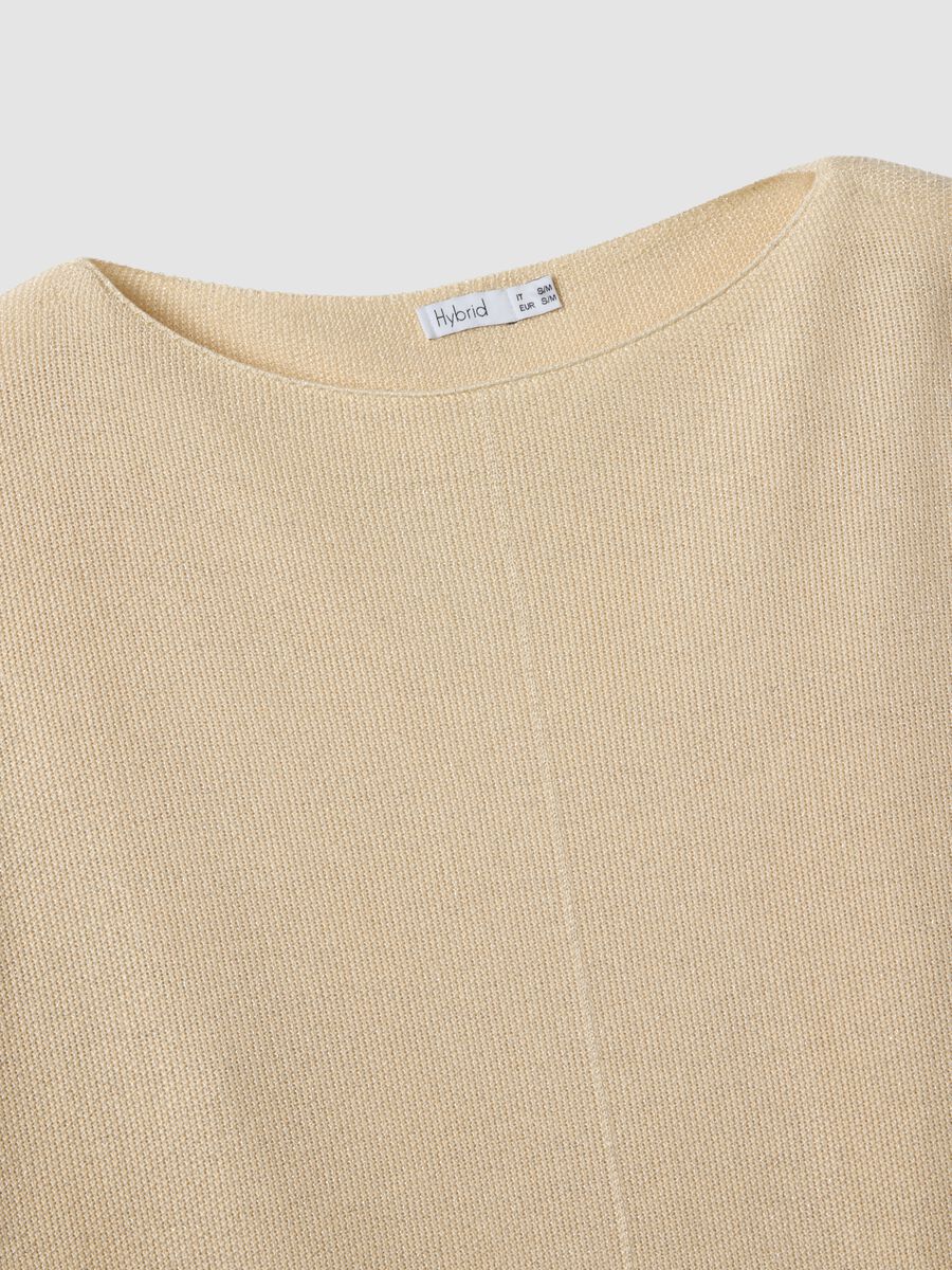 T-shirt beige in misto viscosa regular fit_1