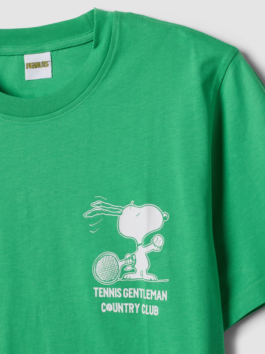 Green pure cotton short-sleeve T-shirt_5