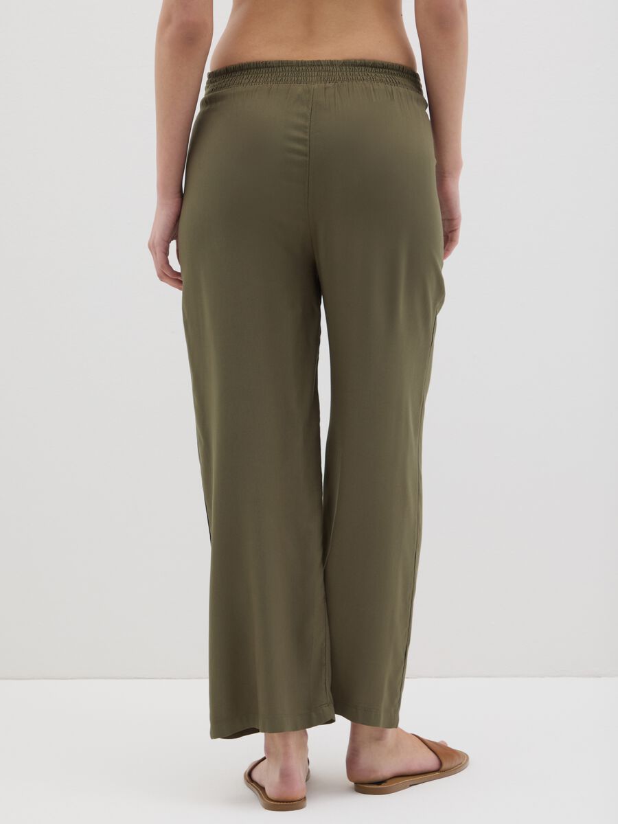 Long Green Viscose Trousers_2