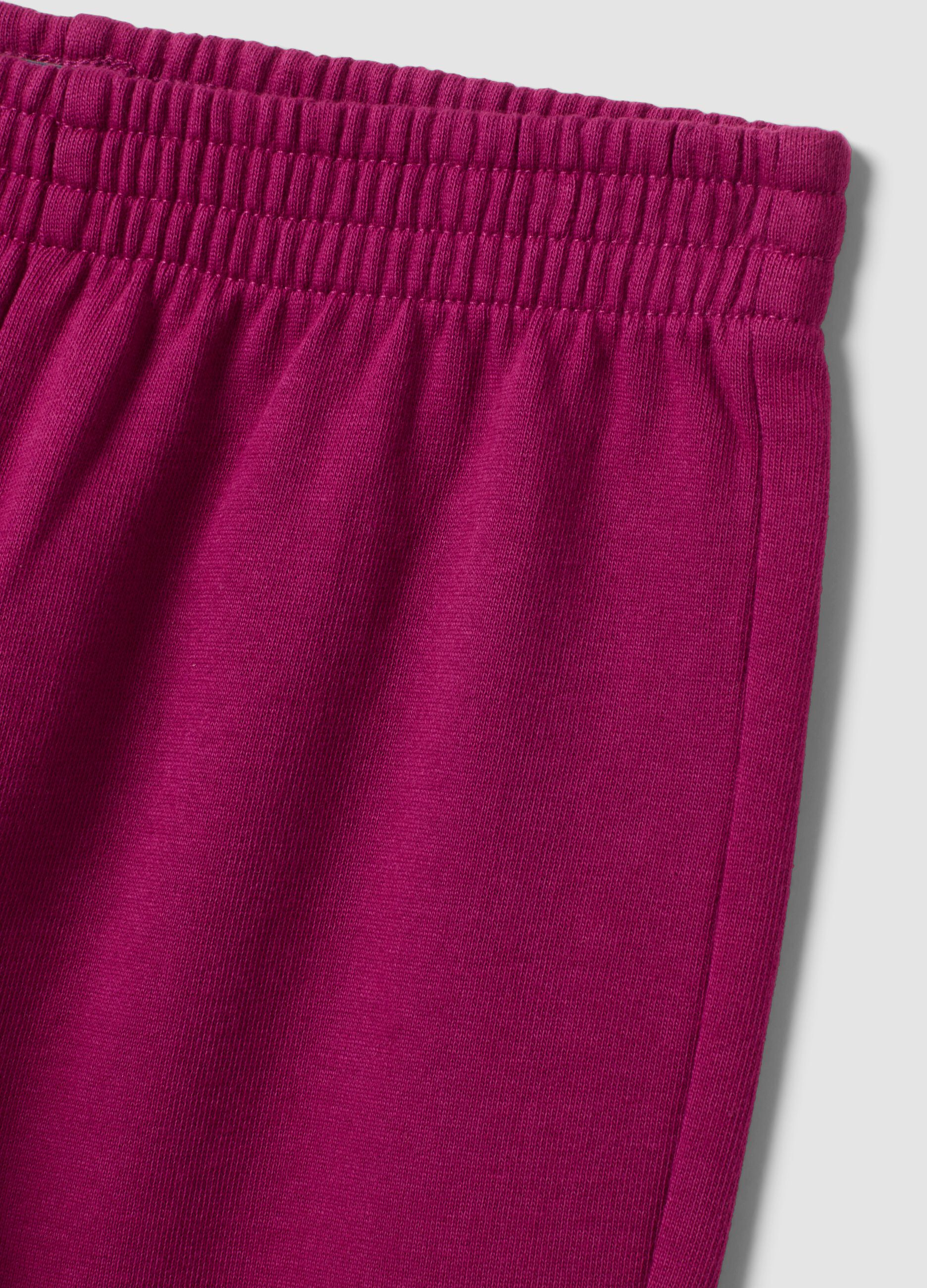 Girls&rsquo; purple flared cotton joggers