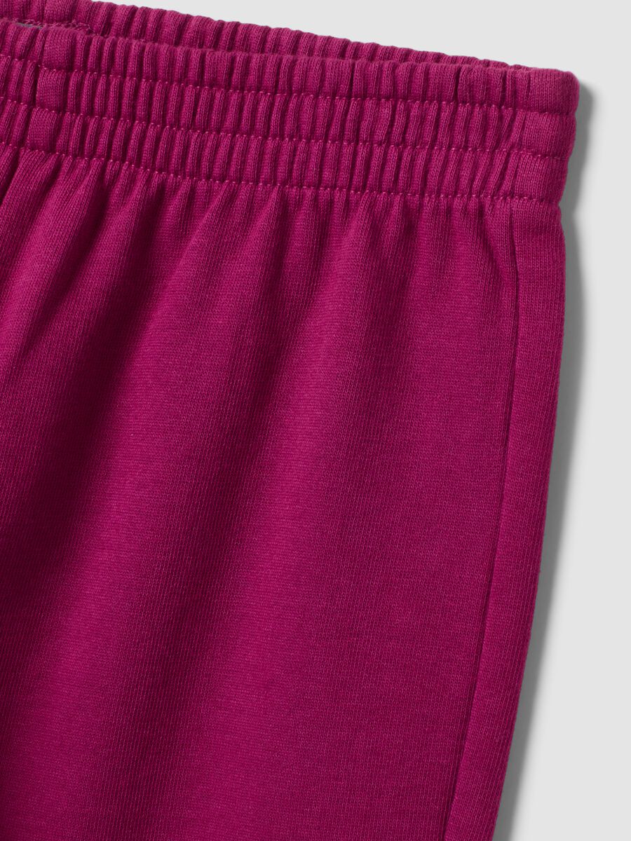 Jogger viola flare fit in puro cotone per bambina_2