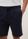 Blue pure cotton shorts with elasticated waist, regular fit_3