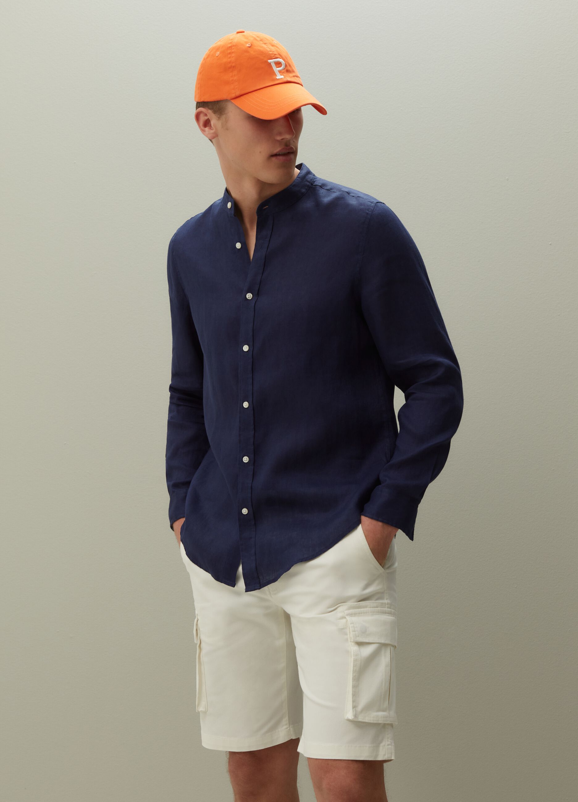 Regular-fit linen shirt