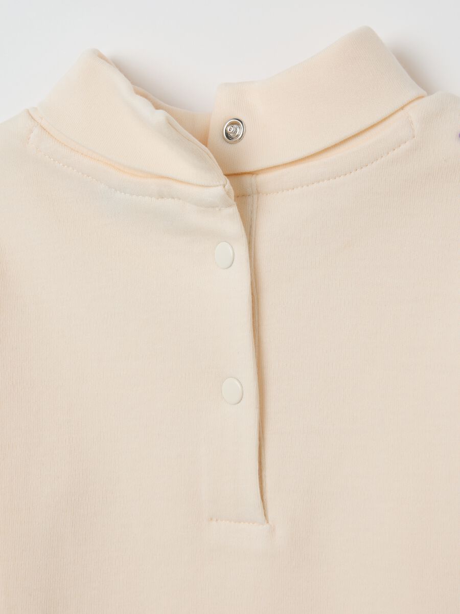 Baby girl's pure cotton beige regular fit t-shirt_3