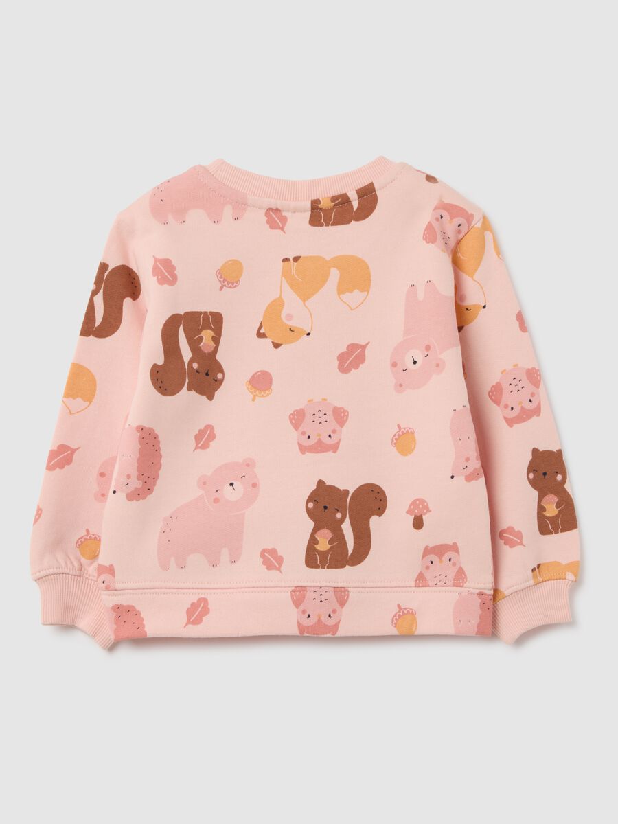 Baby girl's regular fit pink pure cotton sweatshirt_1