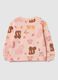 Baby girl's regular fit pink pure cotton sweatshirt_1