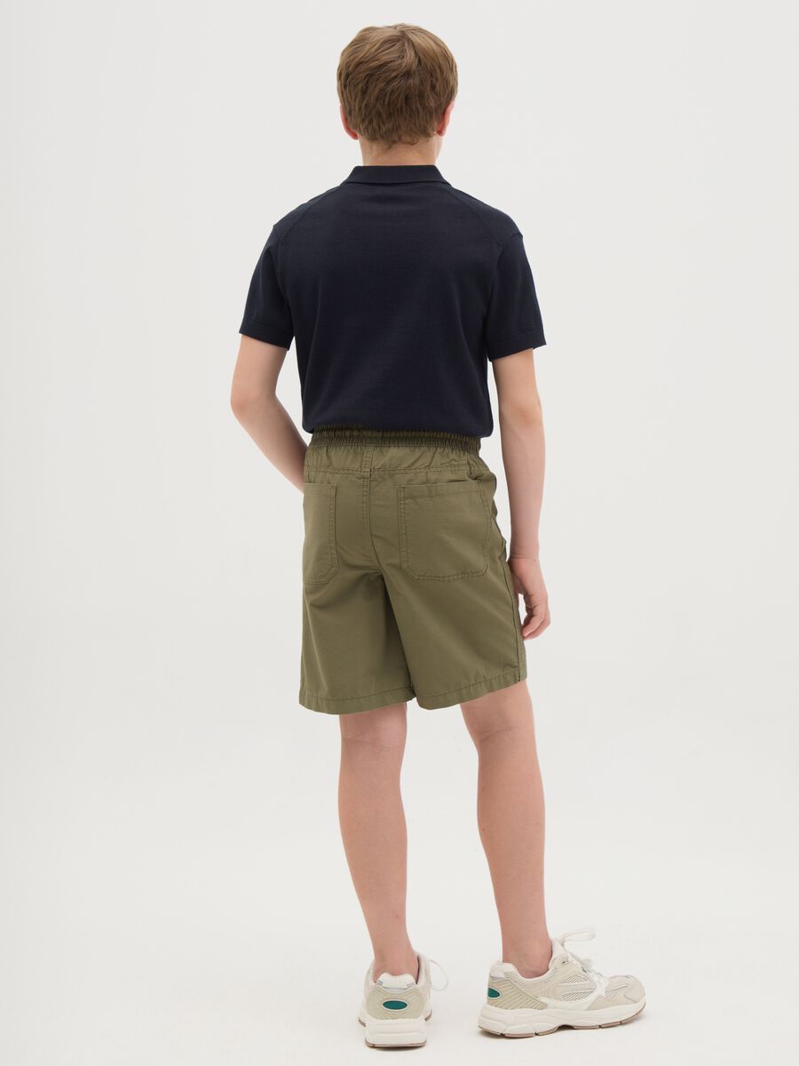 Children's green cotton shorts_3