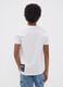 White pure cotton T-shirt with front print, regular fit for boys_2