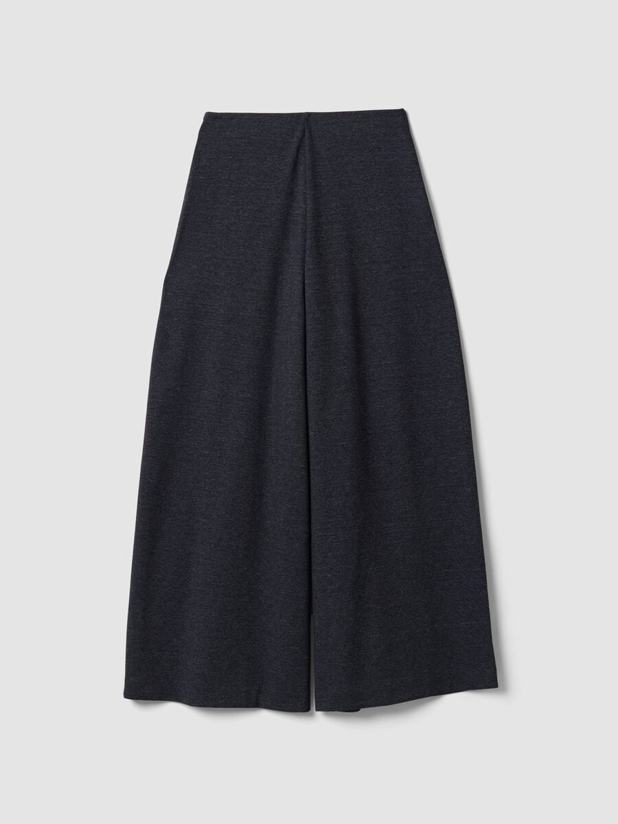 Grey formal stretch-viscose trousers with a baggy fit_6