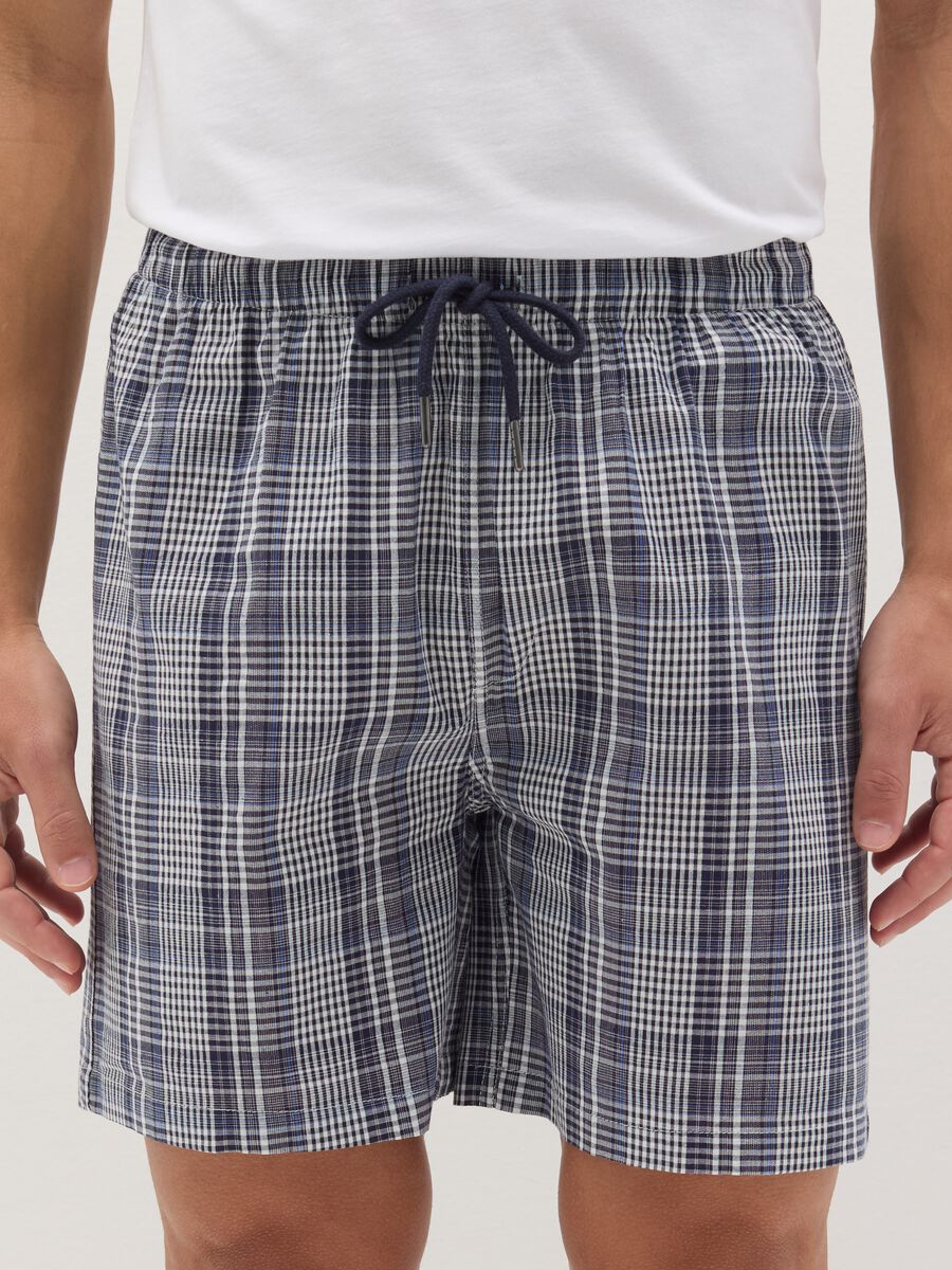 Pyjama shorts in patterned cotton_1