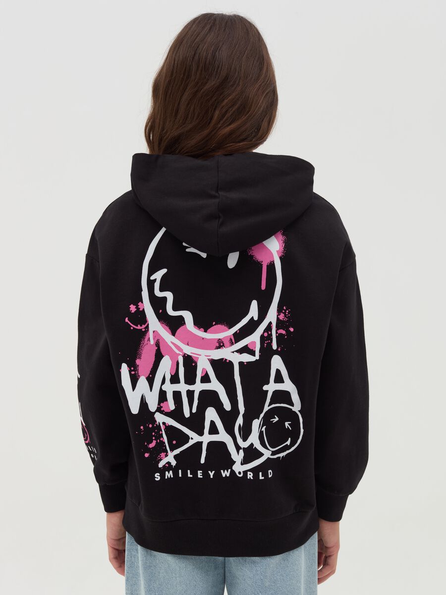 Sweatshirt with hood “Smiling World” print_2