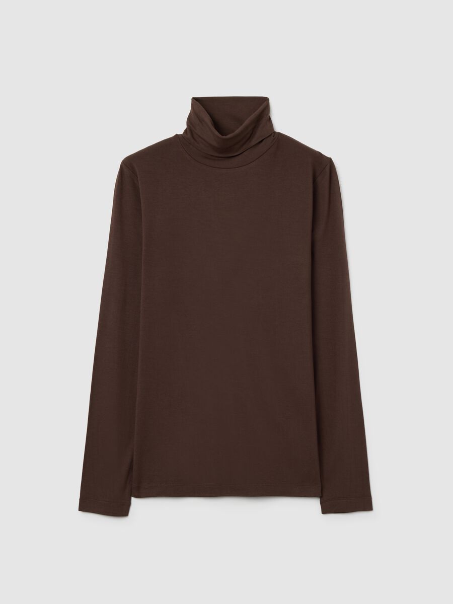 Brown turtleneck sweater regular fit_4