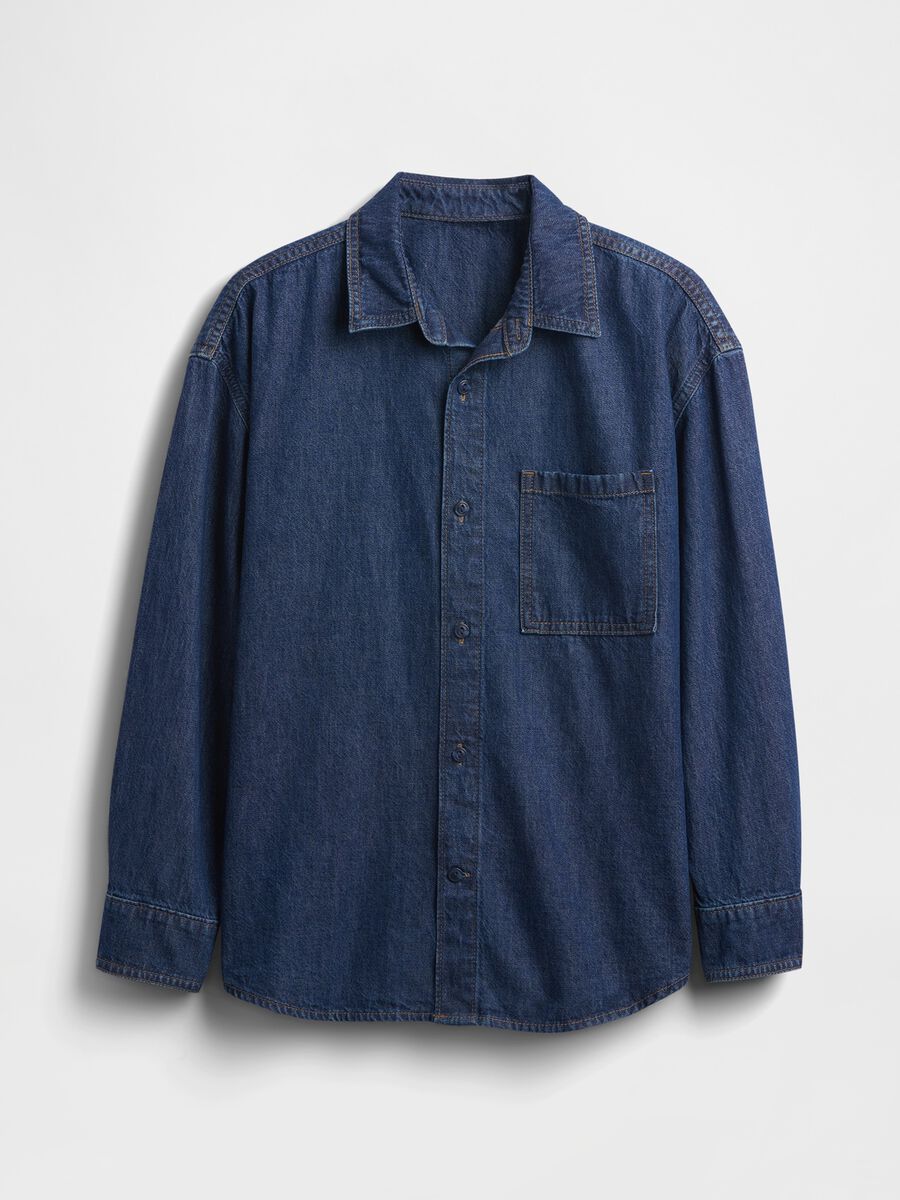 Camicia in denim a maniche lunghe_3