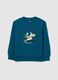 Children's blue pure cotton sweatshirt regular fit with print_0