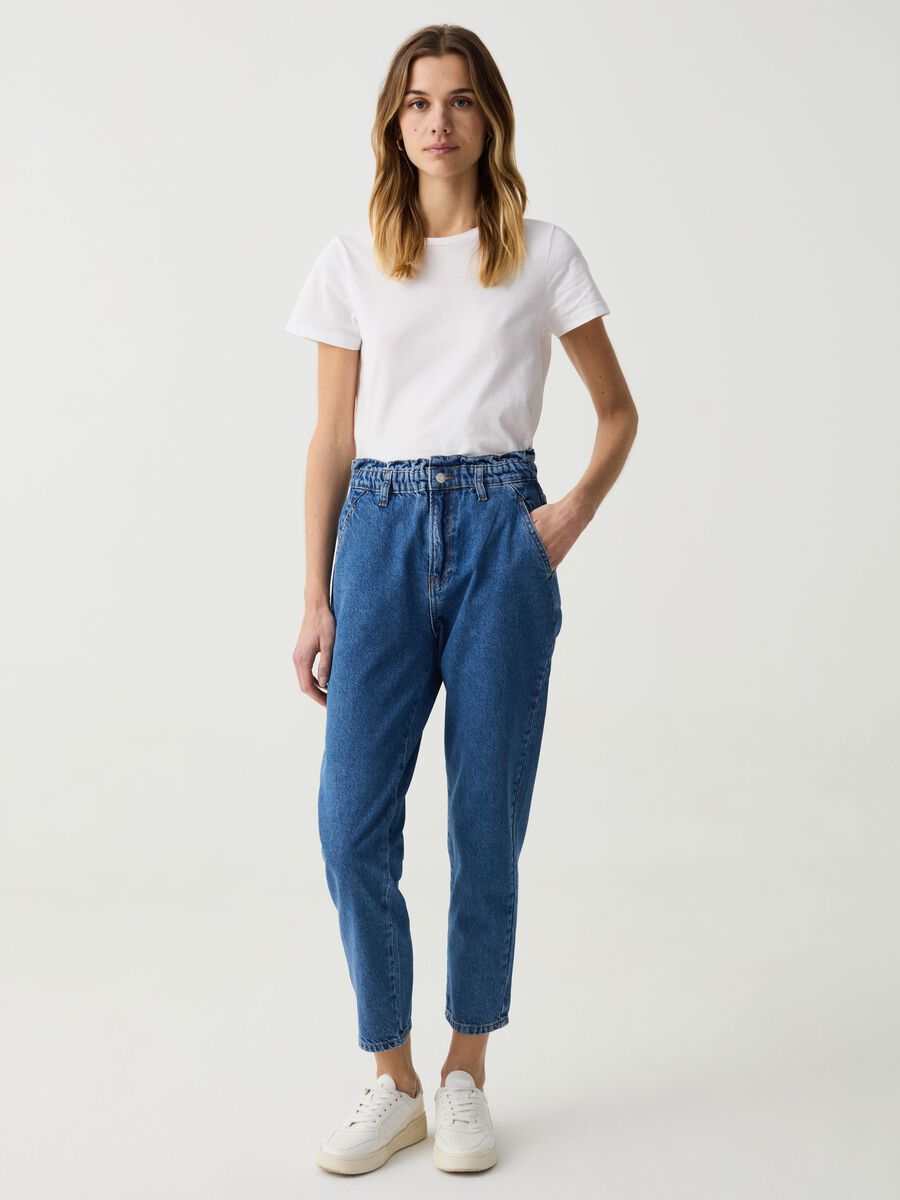 Jeans cropped mom fit_0