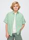 Green and White Striped Shirt_0