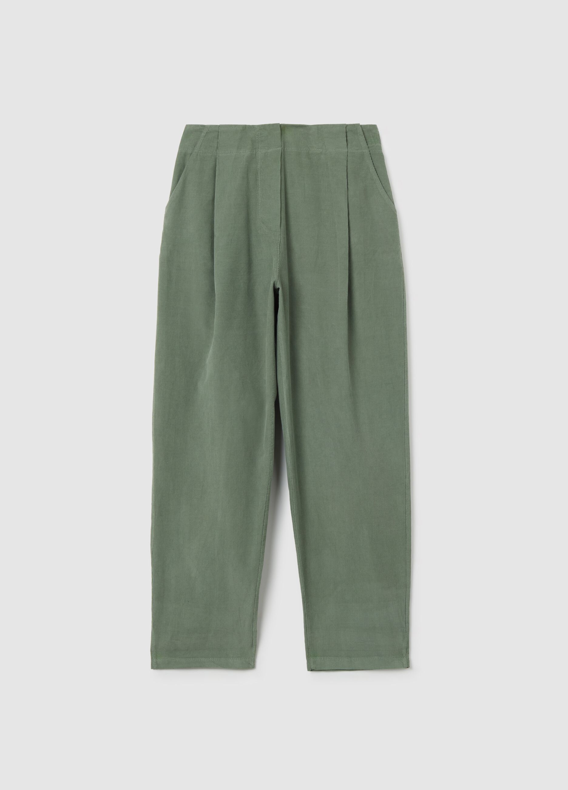 Pure Cotton Green Trousers
