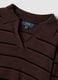 Brown viscose-blend polo-collar jumper, regular fit_5