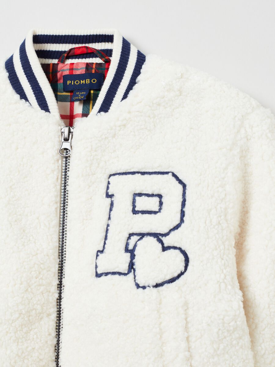 Bomber in teddy con ricamo_5