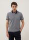 Grey pure cotton polo shirt with classic collar_2