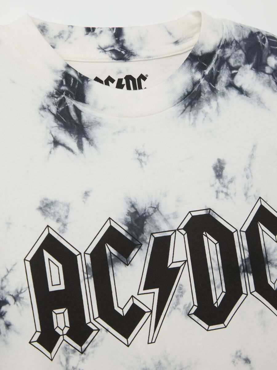 Tie-dye T-shirt with AC/DC print_5