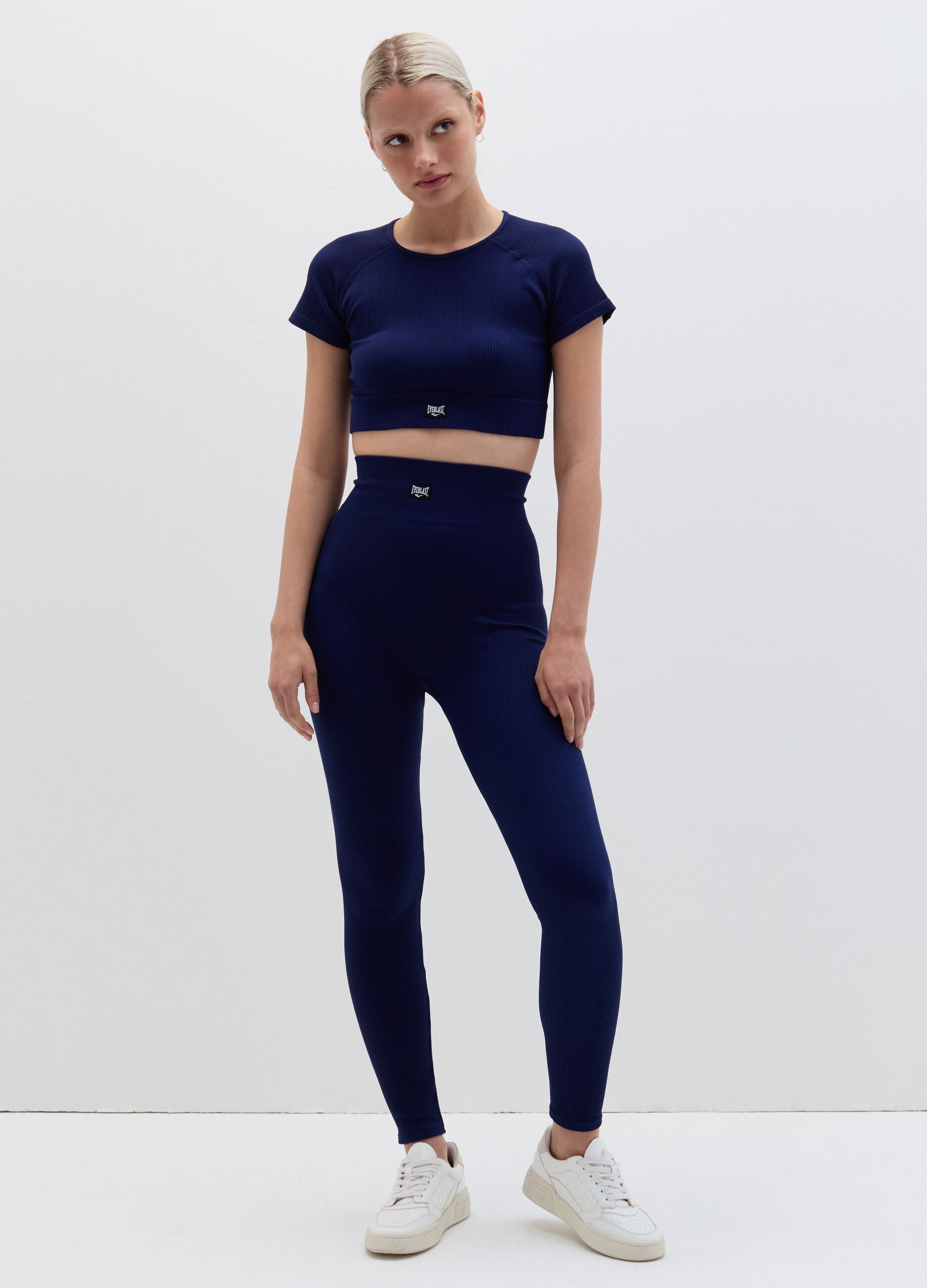 Ovs Leggings a costine con vita alta