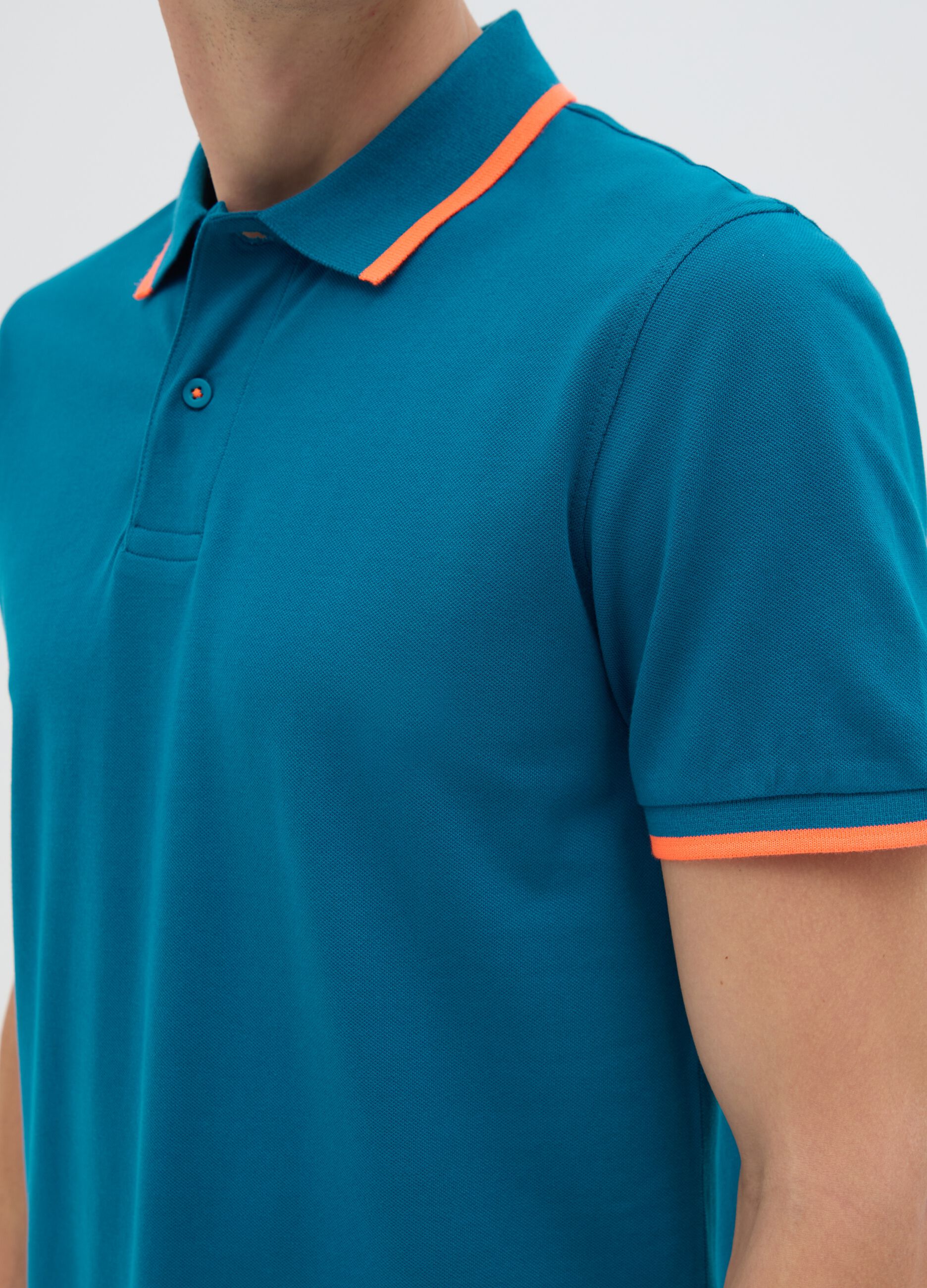 Men's Stretch Cotton Multicolour Polo Regular Fit