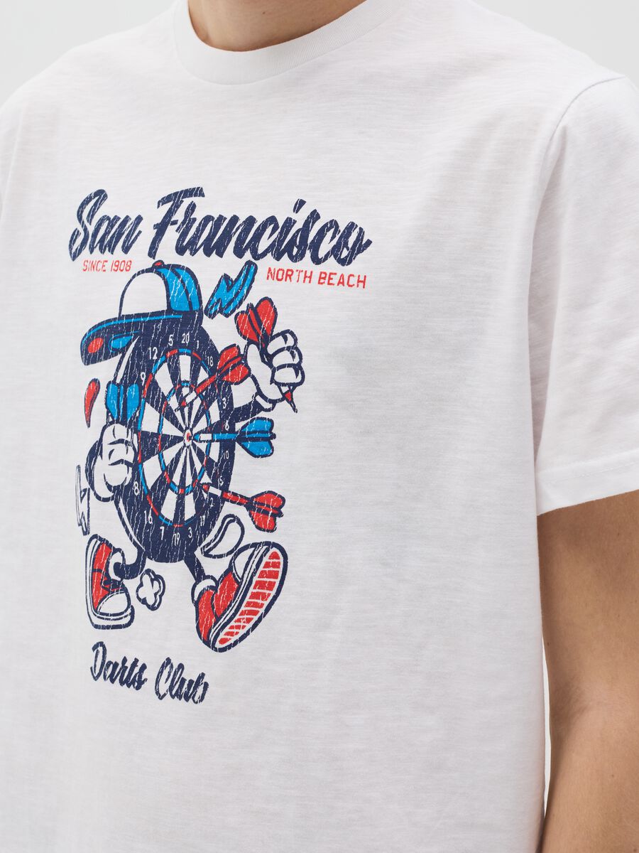 Cotton T-shirt with "San Francisco Darts Club" print_2