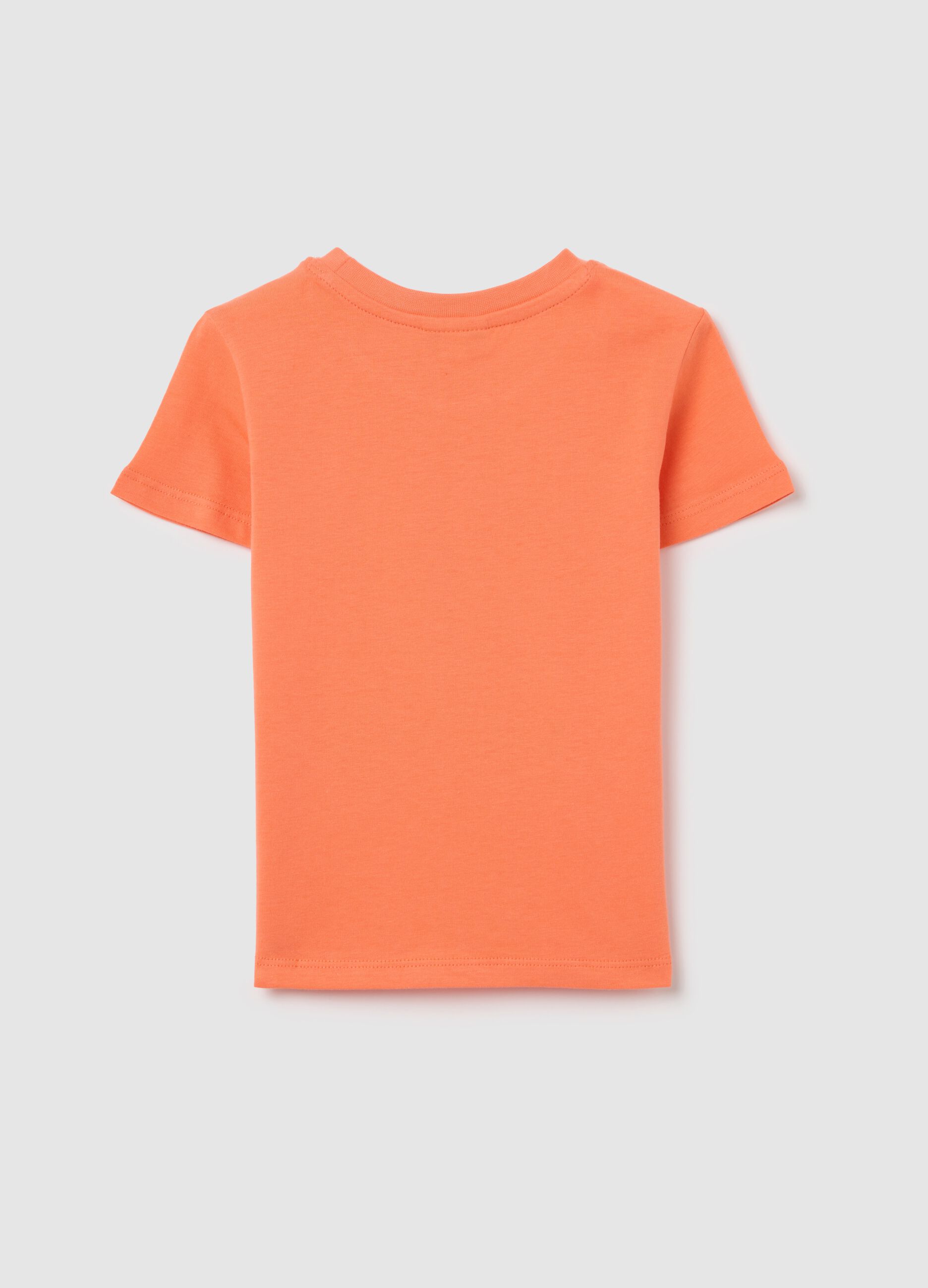 Cotton T-shirt with "Surf's Up - Ride the Wave" print