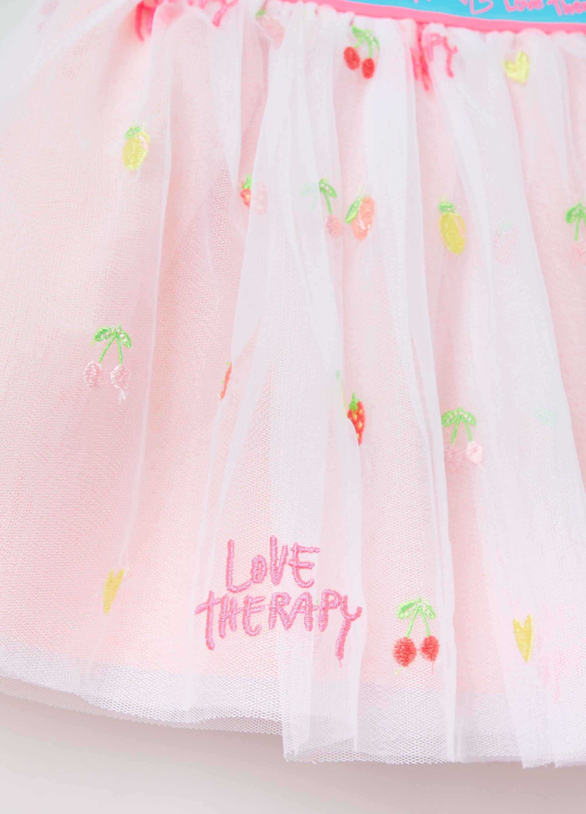 Love Therapy tulle skirt with embroidery