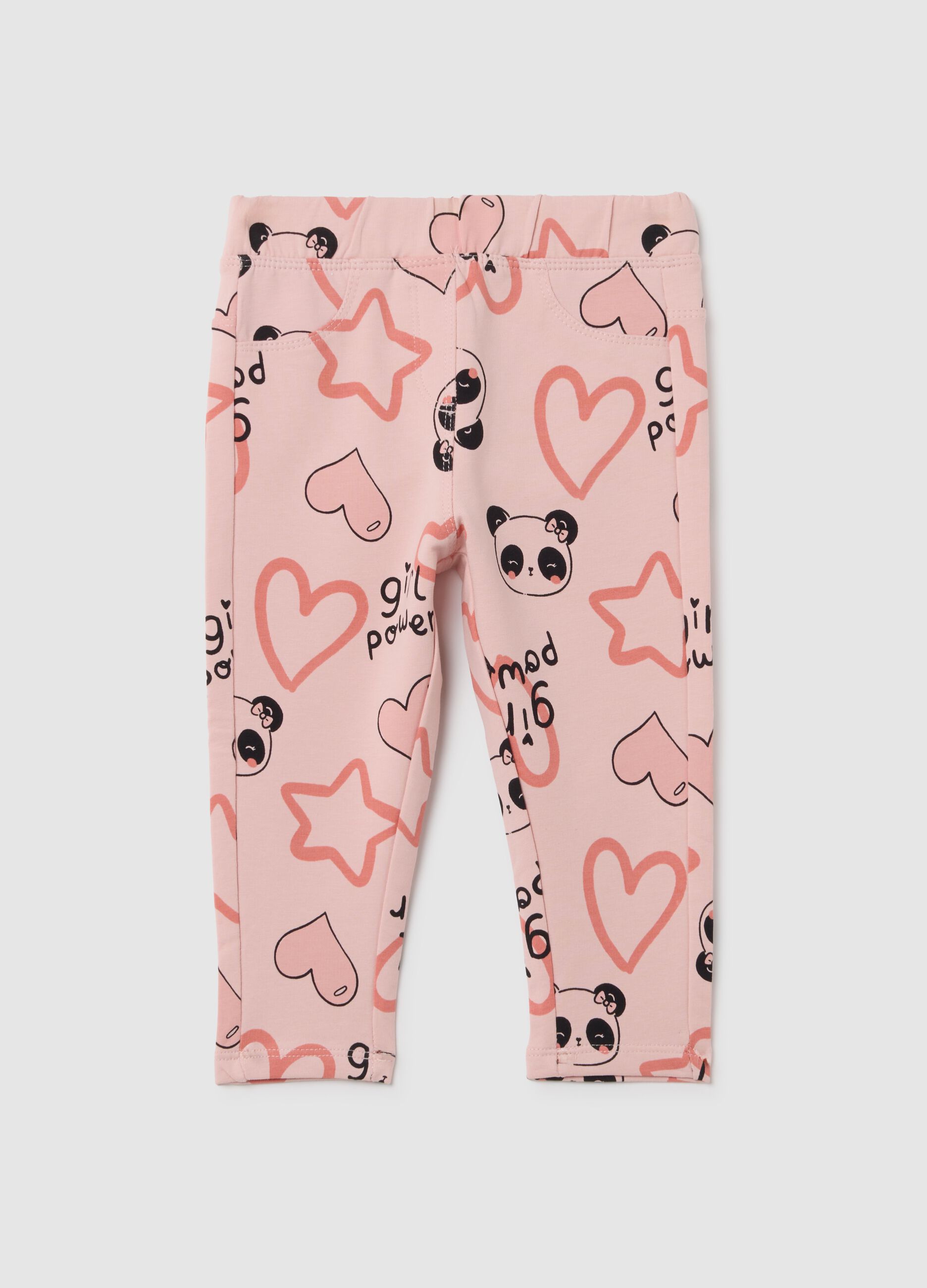 Baby Girl Cotton Stretch Pink Treggings