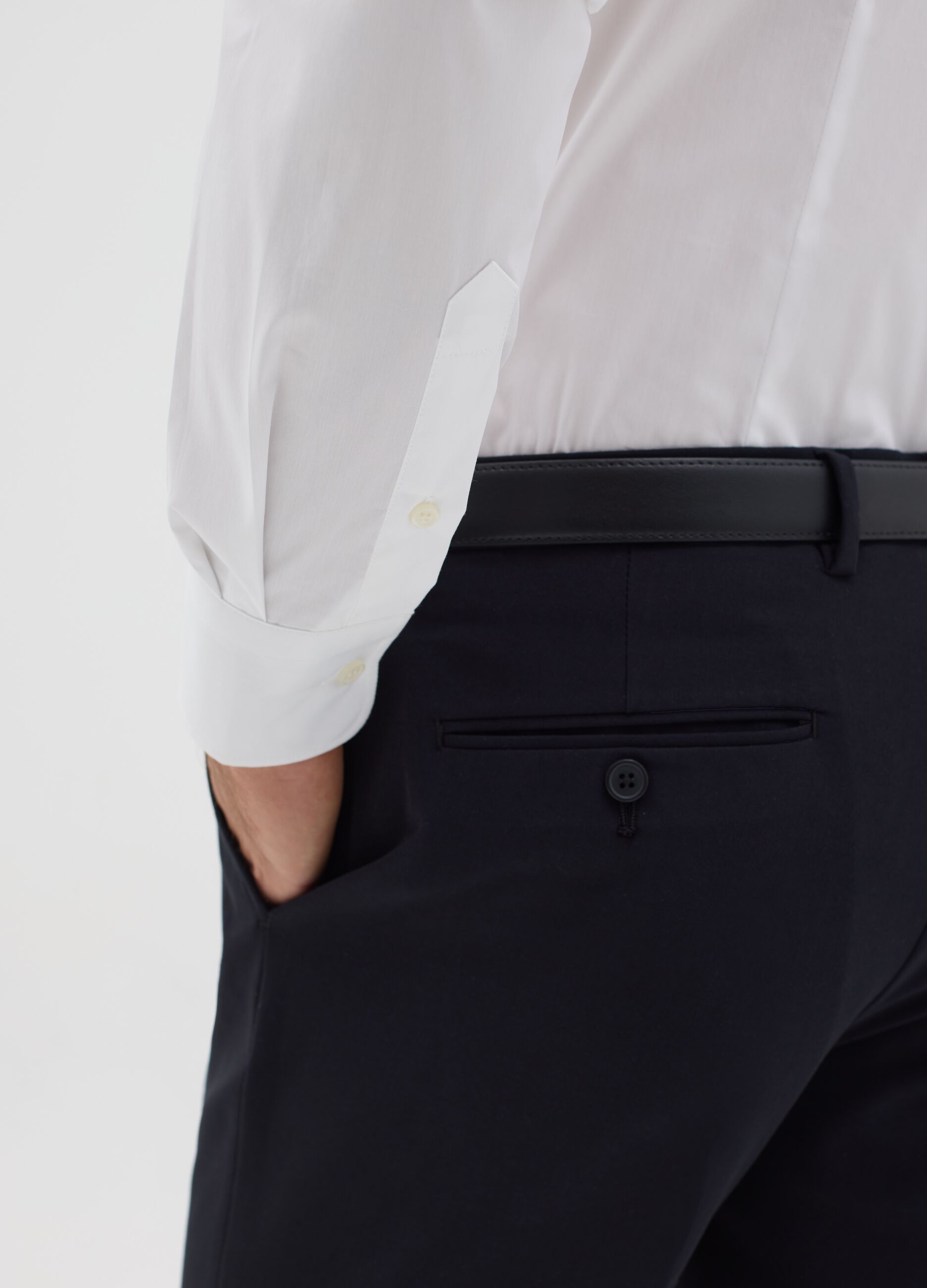 White slim-fit shirt