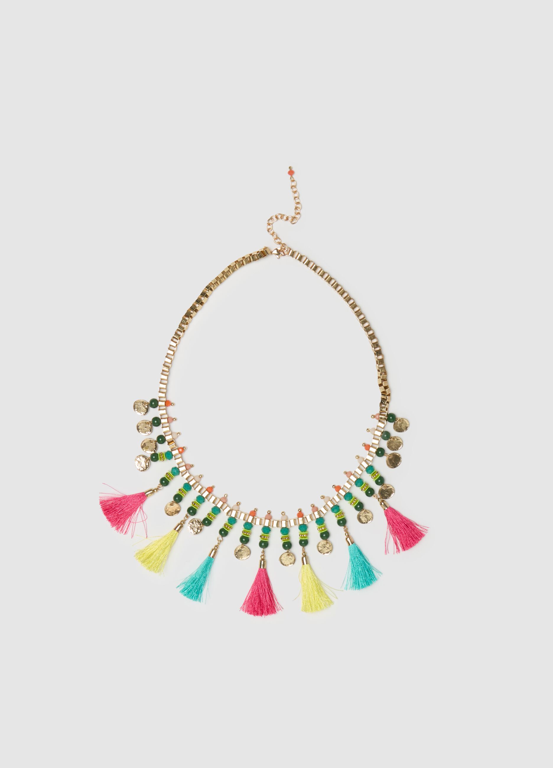 Collana girocollo con nappine