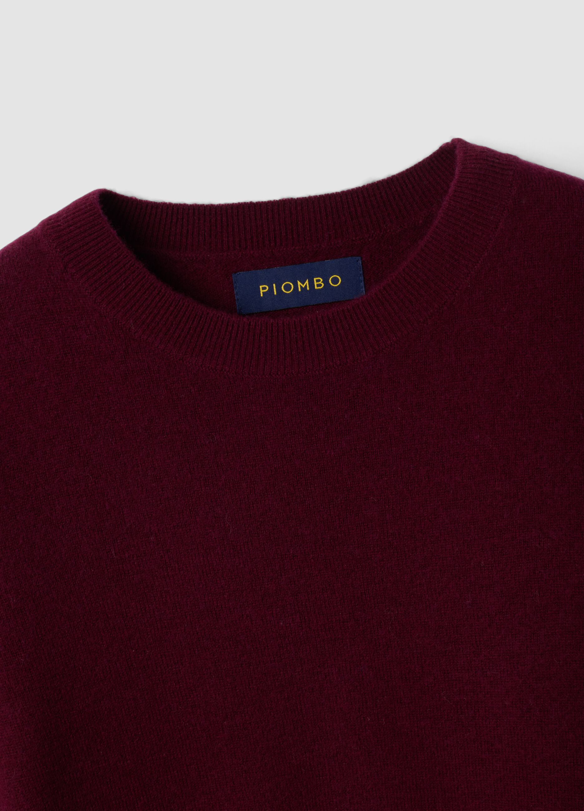 Red pure wool crew-neck jumper