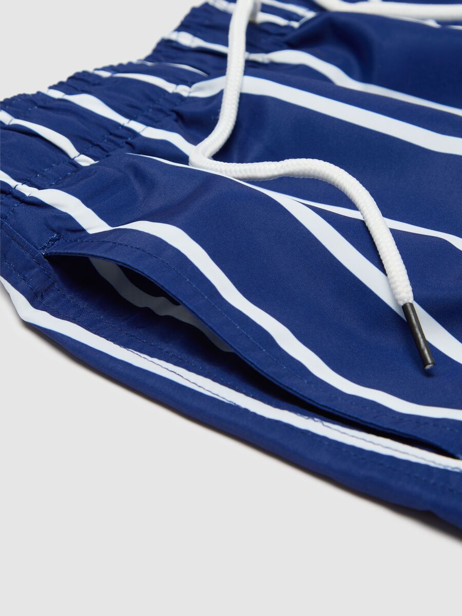 Men’s regular-fit boxer shorts in a blend of blue and white_5