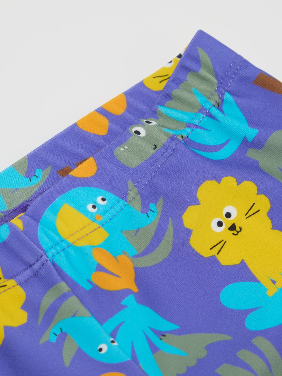 Boys’ swim briefs in multicoloured stretch fabric_2