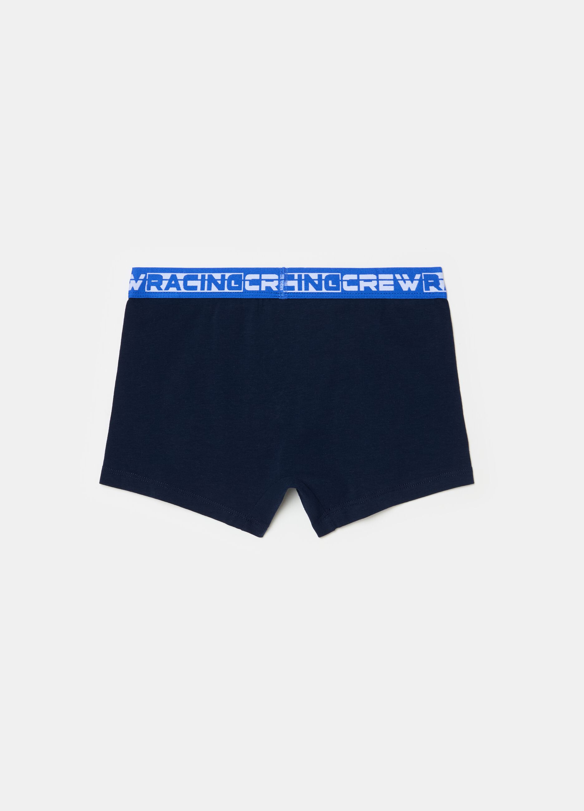 Organic cotton boxer shorts with external elastic