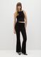 Black Velour Regular Fit Tank Top_1