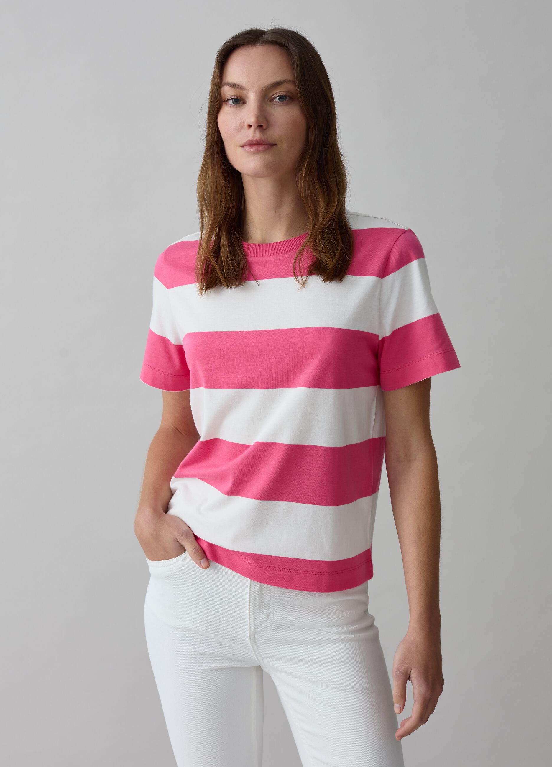 T-shirt in cotone a righe