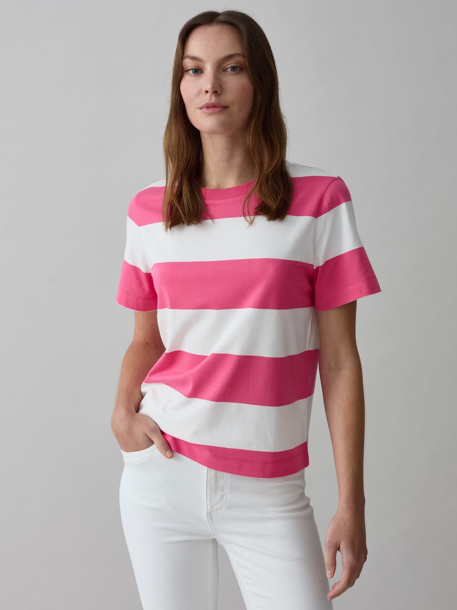Striped cotton T-shirt_0