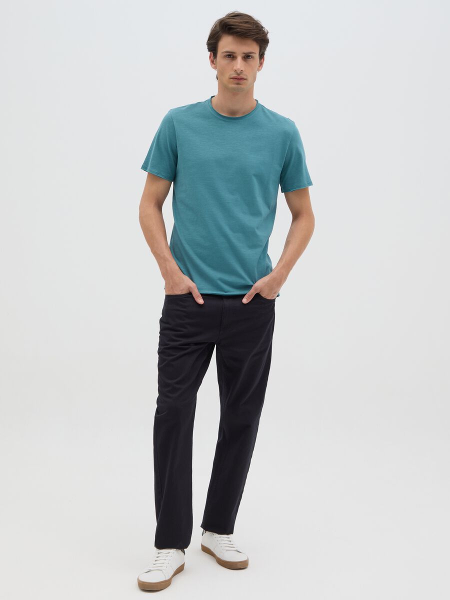 Men's Green Cotton T-Shirt, Regular Fit_1