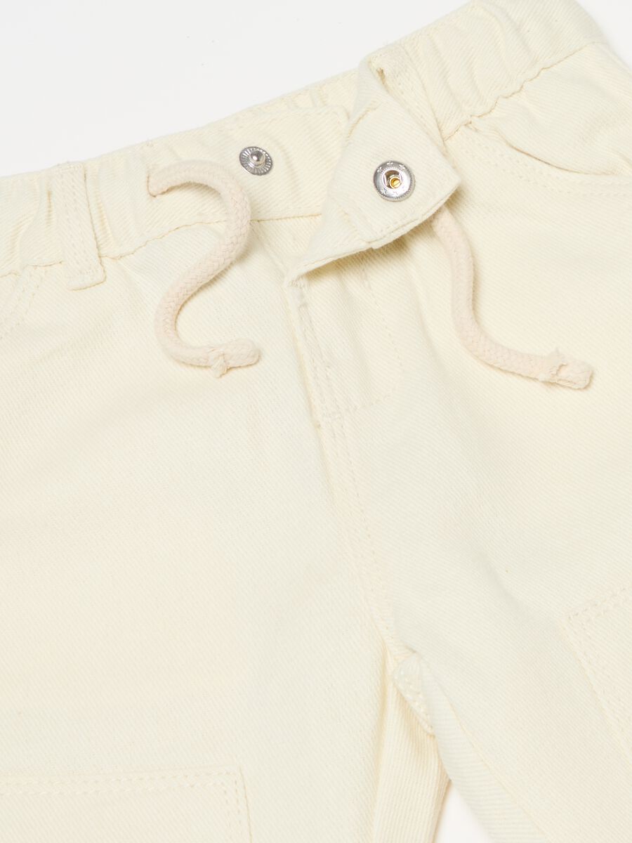 Cotton and linen drawstring trousers_2