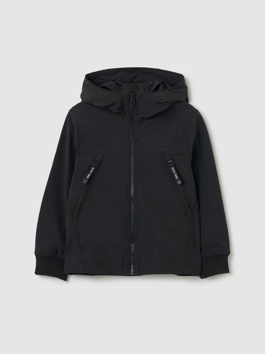 Water-repellent jacket with hood_0
