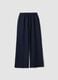 Blue pure linen palazzo trousers_4