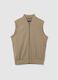Beige Stretch Fabric Waistcoat_4
