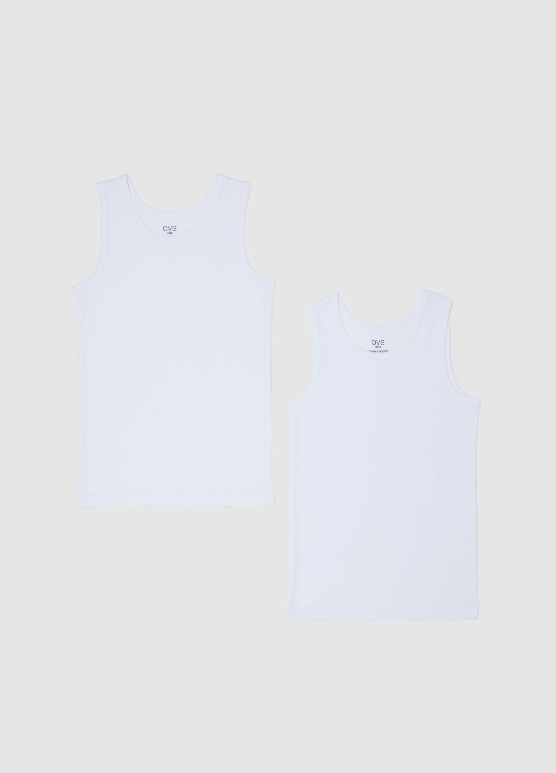Children's white cotton vest regular fit