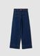 Girls' blue culotte jeans in stretch cotton_3