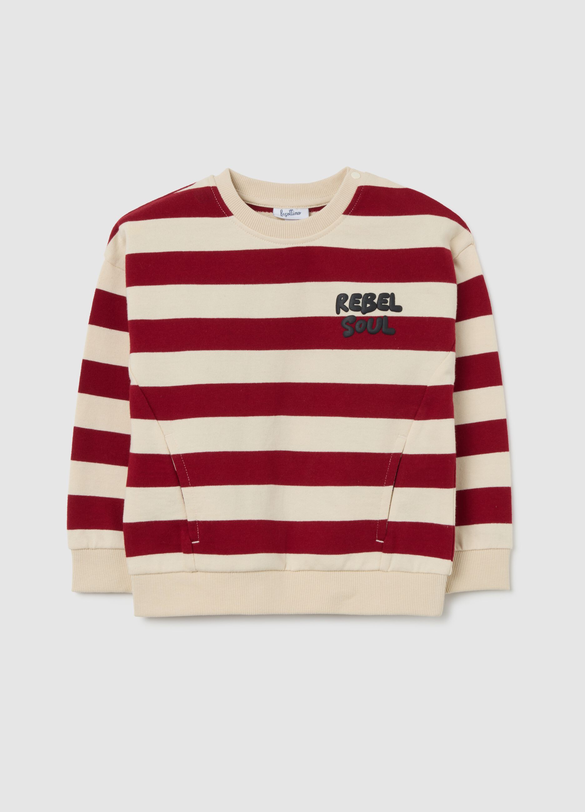 Striped Cotton Crewneck Sweatshirt