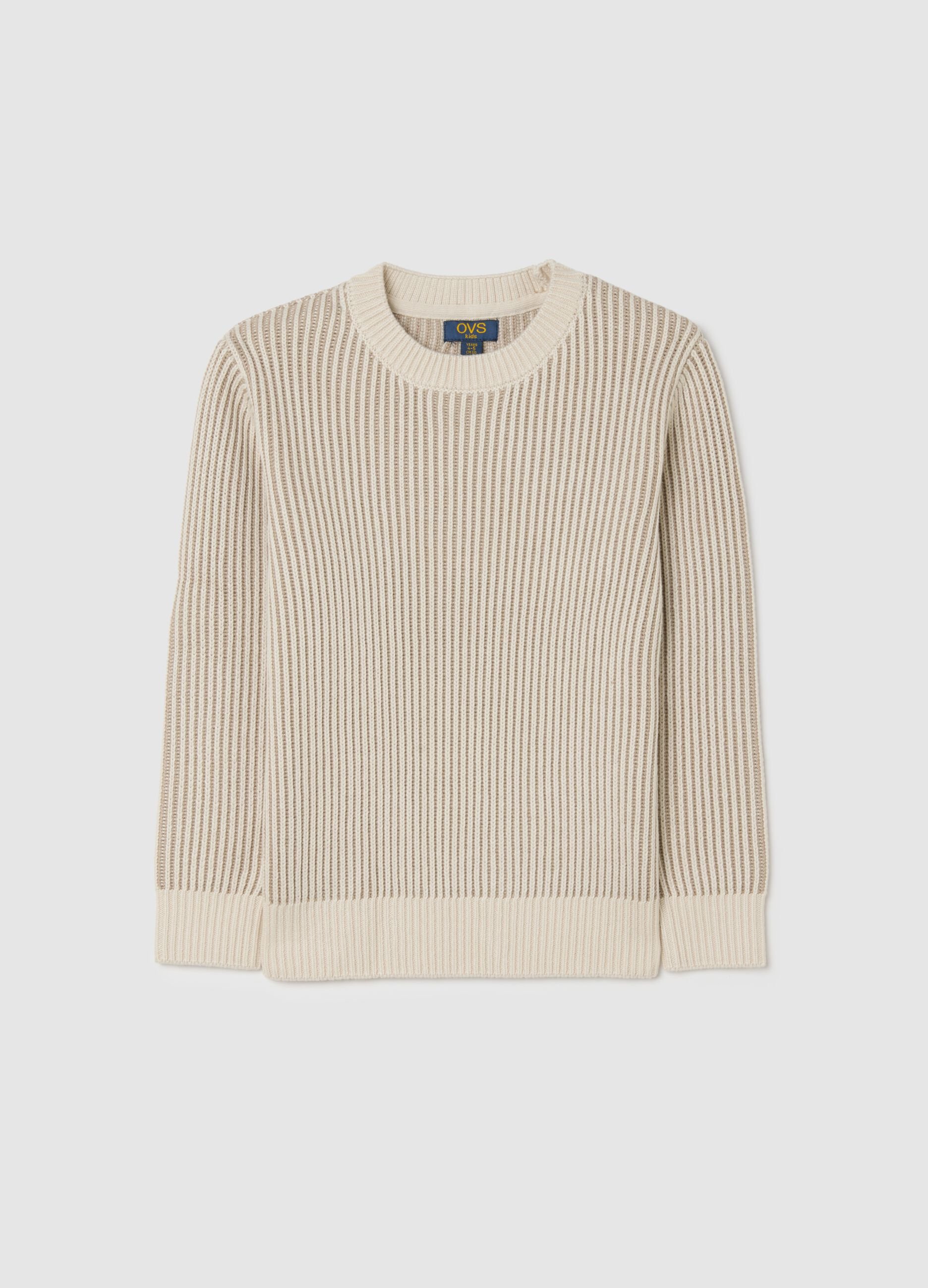 Beige Knitted Pullover