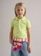 Girls' green pure cotton polo regular fit with embroidered flowers_0